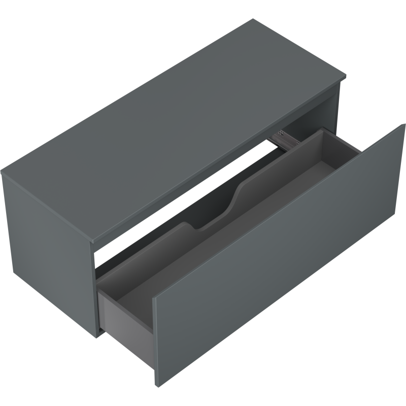Mexen Orio dulap baie sub chiuvetă 120 cm cu blat, 1 sertar, grafit mat - 91A10-12047-1-BFC66