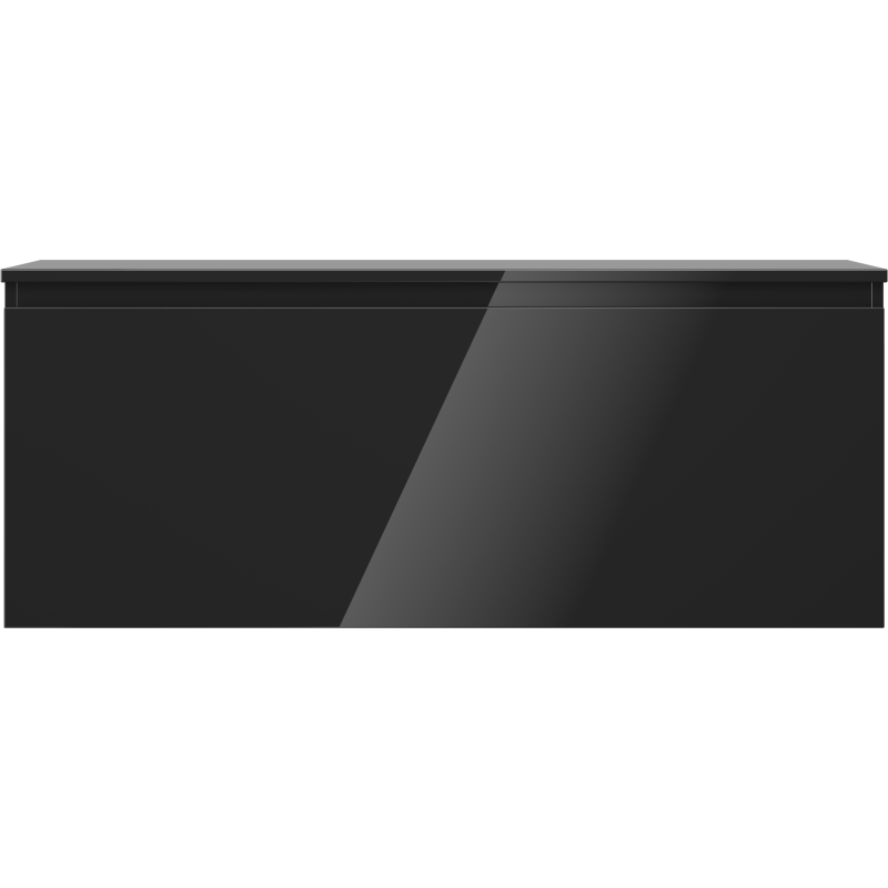 Mexen Orio dulap baie sub chiuvetă 120 cm cu blat, 1 sertar, negru lucios - 91A10-12047-1-BFC70