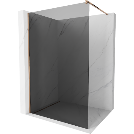 Mexen Kioto Walk-in zuhanyfal 70 x 200 cm, grafit 8 mm, rózsaarany - 800-070-101-60-40