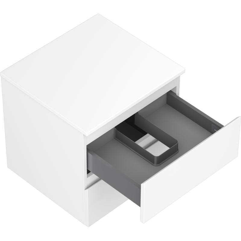 Mexen Orio dulap de baie sub chiuvetă de 50 cm cu blat, 2 sertare, alb mat - 91A10-05047-2-BFFC01