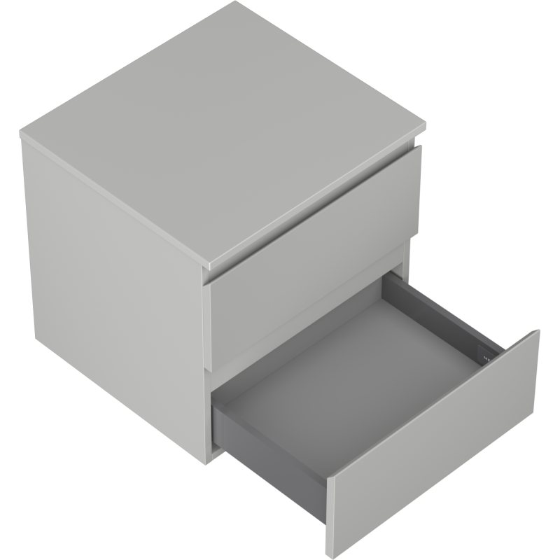 Mexen Orio 50 cm-es mosdó alatti fürdőszobaszekrény, munkalappal, 2 fiók, szürke matt - 91A10-05047-2-BFFC62