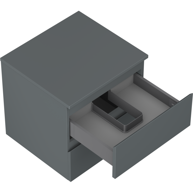 Mexen Orio dulap baie sub chiuvetă 50 cm cu blat, 2 sertare, grafit mat - 91A10-05047-2-BFFC66