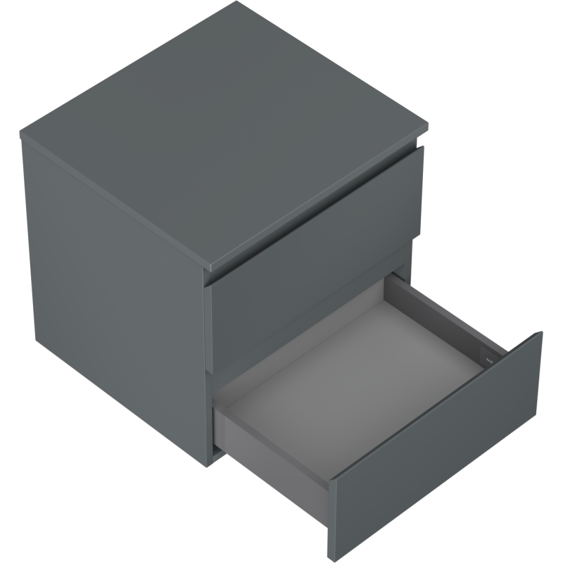 Mexen Orio dulap baie sub chiuvetă 50 cm cu blat, 2 sertare, grafit mat - 91A10-05047-2-BFFC66