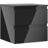 Mexen Orio dulap baie sub chiuvetă 50 cm cu blat, 2 sertare, negru lucios - 91A10-05047-2-BFFC70