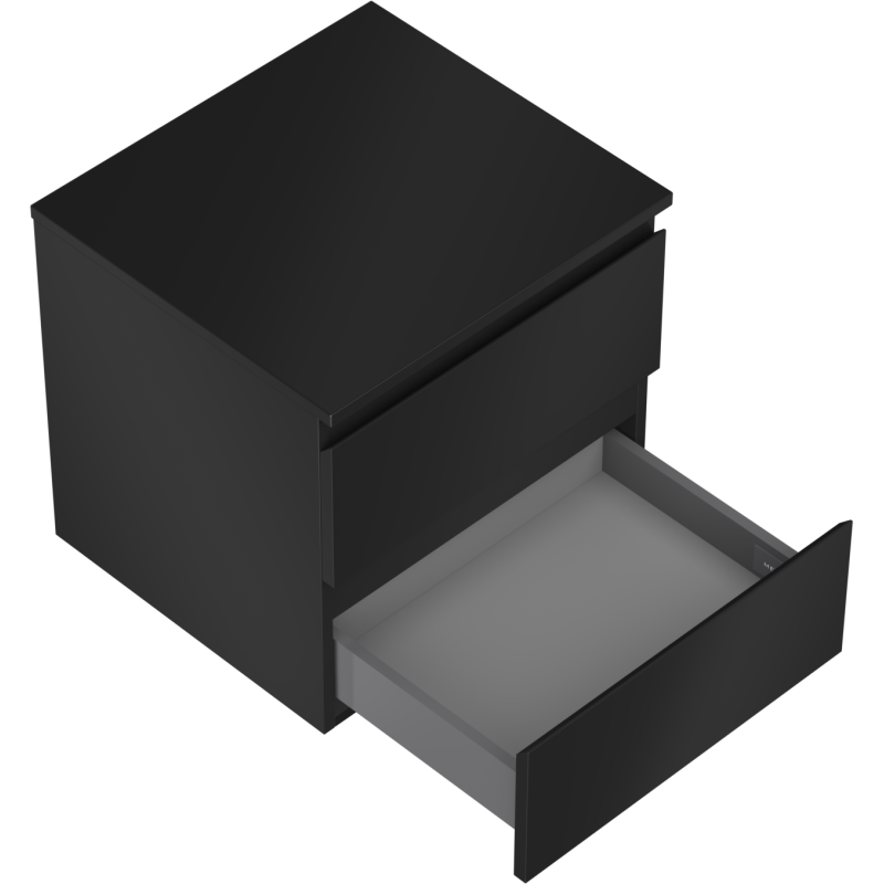 Mexen Orio dulap de baie sub lavoar 50 cm cu blat, 2 sertare, negru mat - 91A10-05047-2-BFFC71