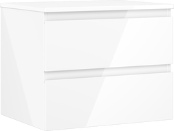 Mexen Orio dulap baie pentru lavoar 60 cm cu blat, 2 sertare, alb lucios - 91A10-06047-2-BFFC00