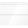 Mexen Orio dulap baie pentru lavoar 60 cm cu blat, 2 sertare, alb lucios - 91A10-06047-2-BFFC00