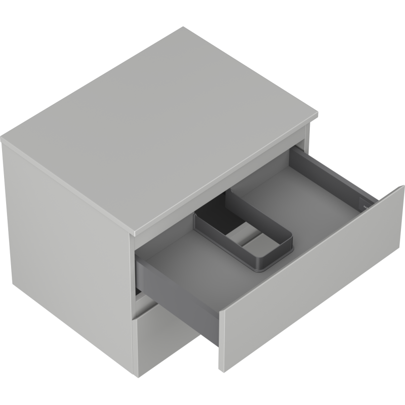 Mexen Orio dulap baie sub chiuvetă 60 cm cu blat, 2 sertare, gri mat - 91A10-06047-2-BFFC62