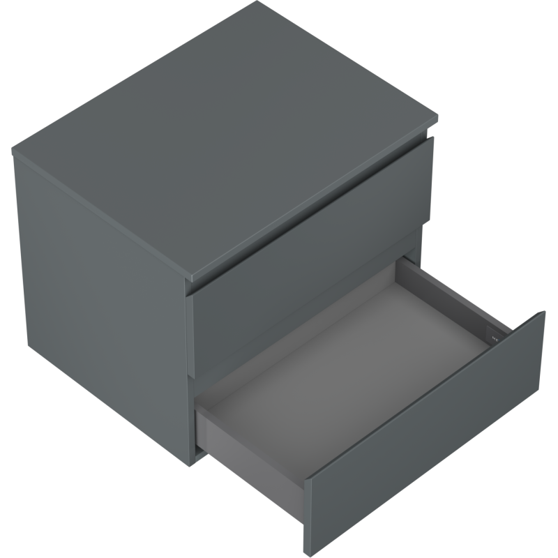 Mexen Orio dulap baie pentru chiuvetă 60 cm cu blat, 2 sertare, grafit mat - 91A10-06047-2-BFFC66