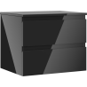 Mexen Orio dulap baie sub chiuvetă 60 cm cu blat, 2 sertare, negru lucios - 91A10-06047-2-BFFC70
