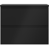 Mexen Orio fürdőszobai szekrény mosdó alatt 60 cm, munkalappal, 2 fiók, fekete matt - 91A10-06047-2-BFFC71