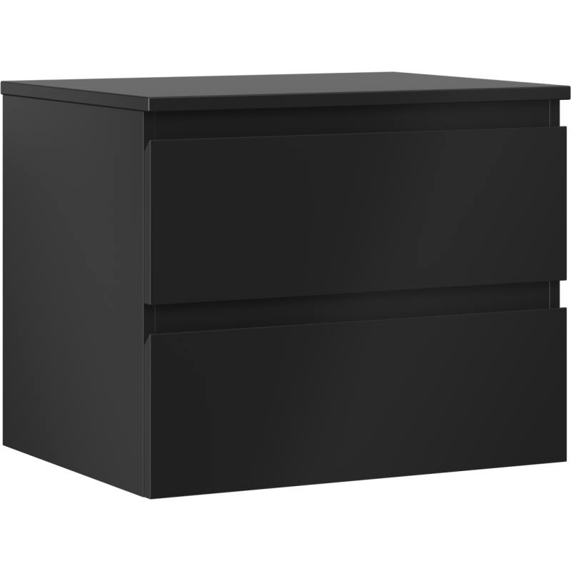Mexen Orio dulap baie sub chiuvetă 60 cm cu blat, 2 sertare, negru mat - 91A10-06047-2-BFFC71
