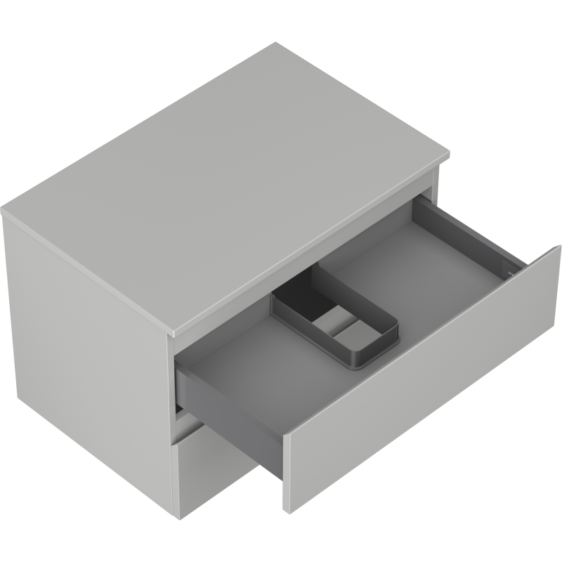 Mexen Orio dulap baie pentru lavoar 70 cm cu blat, 2 sertare, gri mat - 91A10-07047-2-BFFC62