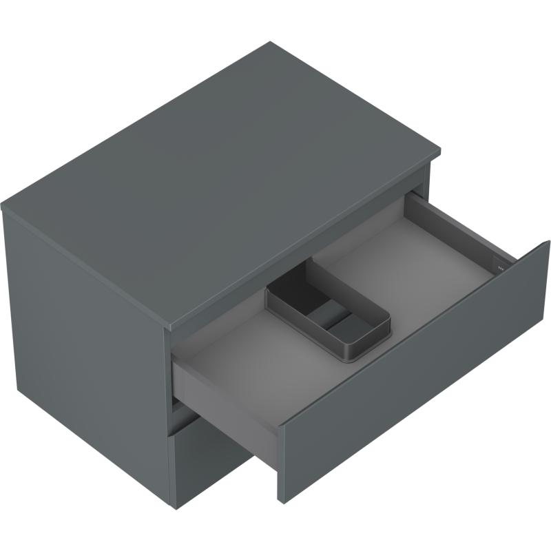 Mexen Orio dulap baie pentru lavoar 70 cm cu blat, 2 sertare, grafit mat - 91A10-07047-2-BFFC66