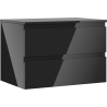 Mexen Orio dulap baie pentru lavoar 70 cm cu blat, 2 sertare, negru lucios - 91A10-07047-2-BFFC70