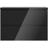 Mexen Orio dulap baie sub chiuvetă 70 cm cu blat, 2 sertare, negru lucios - 91A10-07047-2-BFFC70