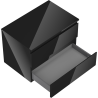 Mexen Orio dulap baie pentru lavoar 70 cm cu blat, 2 sertare, negru lucios - 91A10-07047-2-BFFC70