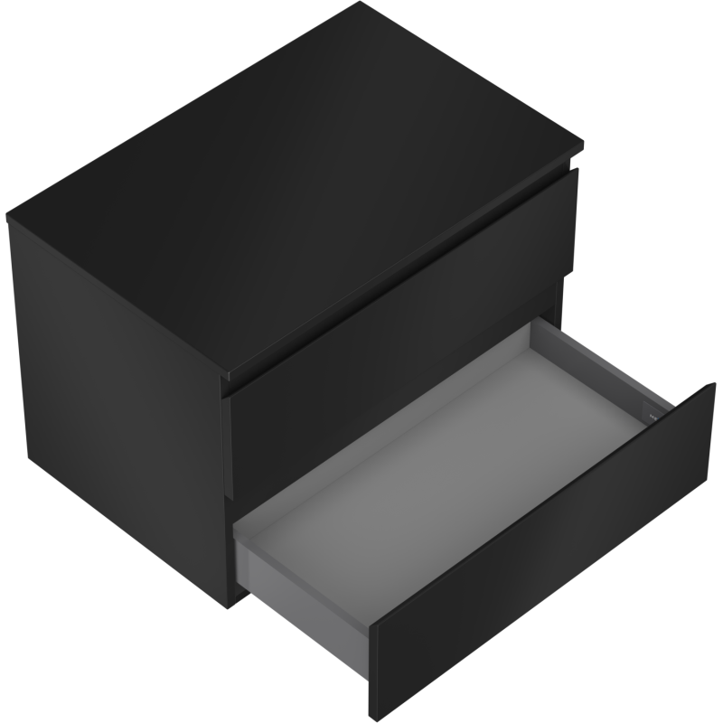 Mexen Orio dulap de baie sub lavoar 70 cm cu blat, 2 sertare, negru mat - 91A10-07047-2-BFFC71