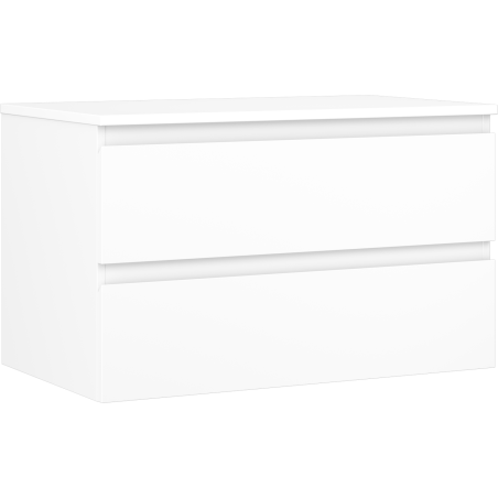 Mexen Orio dulap de baie sub lavoar de 80 cm cu blat, 2 sertare, alb mat - 91A10-08047-2-BFFC01