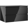 Mexen Orio dulap baie sub lavoar 80 cm cu blat, 2 sertare, negru lucios - 91A10-08047-2-BFFC70