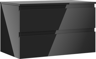 Mexen Orio dulap baie sub chiuvetă 80 cm cu blat, 2 sertare, negru lucios - 91A10-08047-2-BFFC70