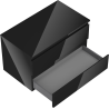 Mexen Orio dulap baie sub lavoar 80 cm cu blat, 2 sertare, negru lucios - 91A10-08047-2-BFFC70