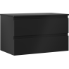 Mexen Orio fürdőszobai szekrény mosdókagyló alá, 80 cm, munkalappal, 2 fiók, fekete matt - 91A10-08047-2-BFFC71