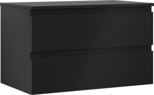 Mexen Orio dulap baie suspendat sub chiuvetă 80 cm cu blat, 2 sertare, negru mat - 91A10-08047-2-BFFC71