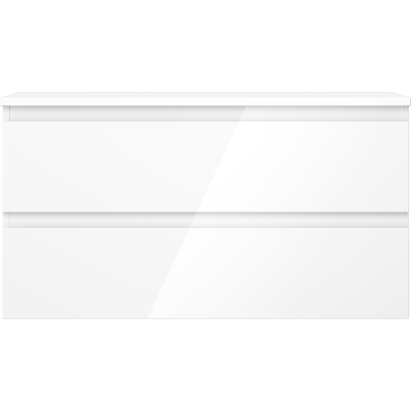 Mexen Orio dulap baie sub chiuvetă 90 cm cu blat, 2 sertare, alb lucios - 91A10-09047-2-BFFC00