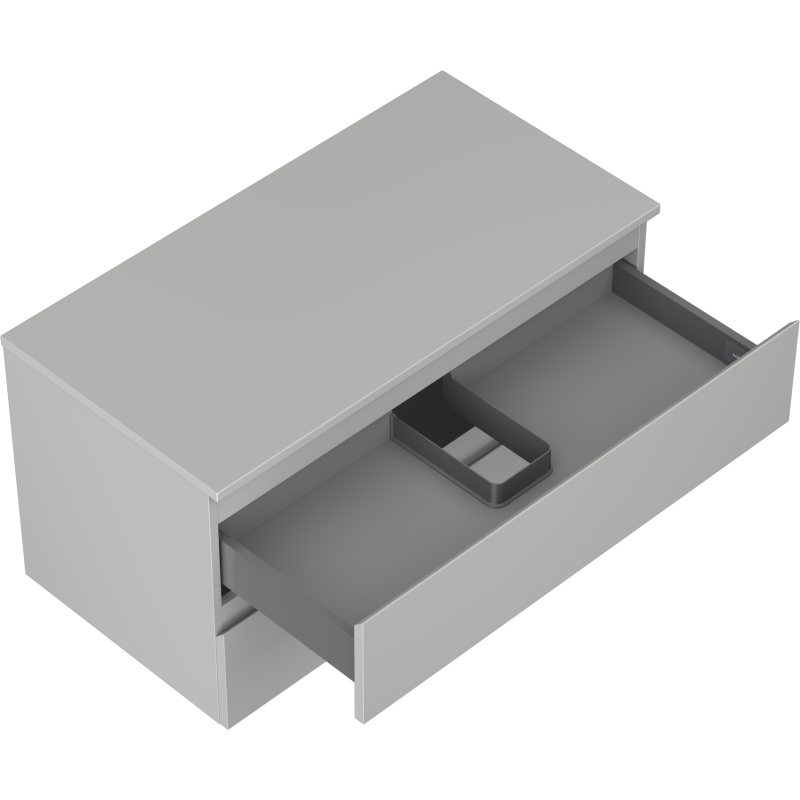 Mexen Orio dulap baie sub chiuvetă 90 cm cu blat, 2 sertare, gri mat - 91A10-09047-2-BFFC62