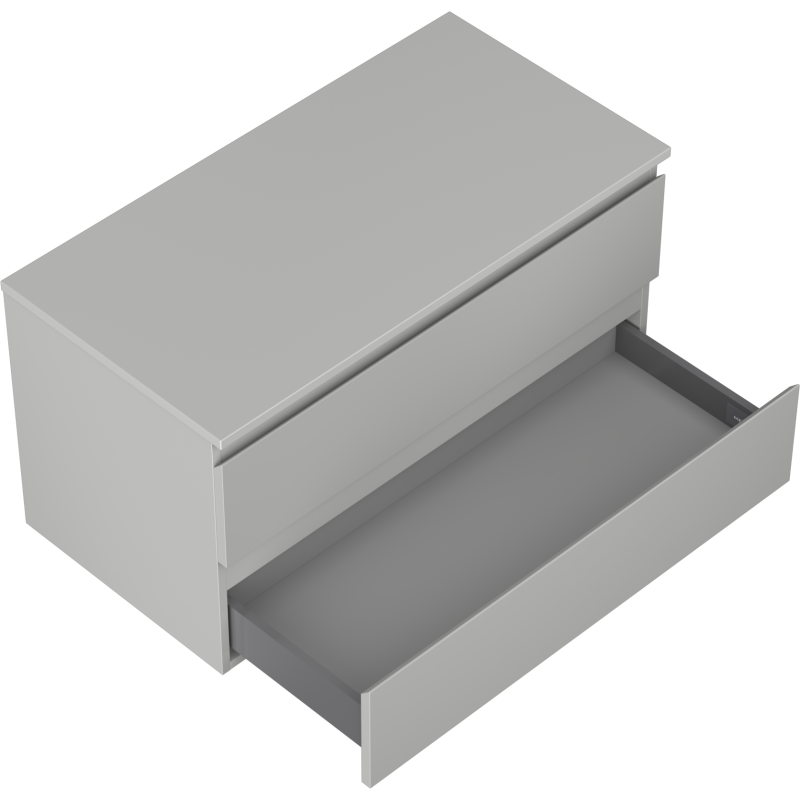 Mexen Orio dulap baie sub chiuvetă 90 cm cu blat, 2 sertare, gri mat - 91A10-09047-2-BFFC62