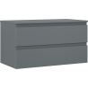 Mexen Orio dulap baie sub chiuvetă de 90 cm cu blat, 2 sertare, grafit mat - 91A10-09047-2-BFFC66