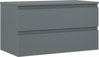 Mexen Orio dulap baie sub chiuvetă de 90 cm cu blat, 2 sertare, grafit mat - 91A10-09047-2-BFFC66