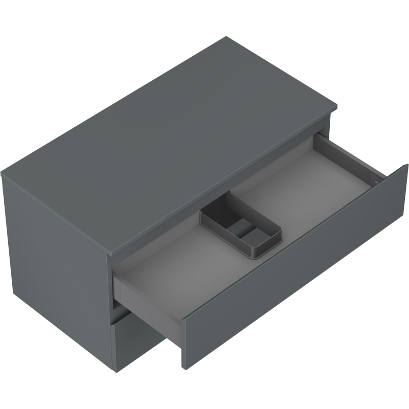 Mexen Orio dulap de baie sub lavoar 90 cm cu blat, 2 sertare, grafit mat - 91A10-09047-2-BFFC66