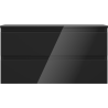 Dulap de baie Mexen Orio sub lavoar 90 cm cu blat, 2 sertare, negru lucios - 91A10-09047-2-BFFC70