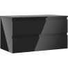 Dulap de baie Mexen Orio sub lavoar 90 cm cu blat, 2 sertare, negru lucios - 91A10-09047-2-BFFC70