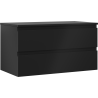 Mexen Orio 90 cm-es fürdőszobai szekrény mosdókagyló alá, pulttal, 2 fiókkal, fekete matt - 91A10-09047-2-BFFC71