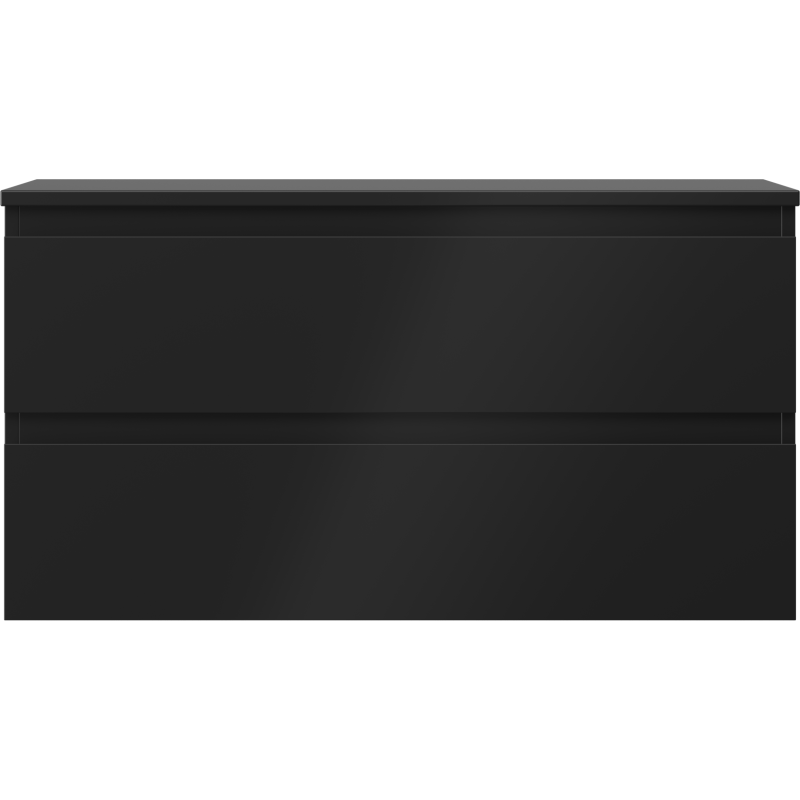 Mexen Orio 90 cm-es fürdőszobai szekrény mosdókagyló alá, pulttal, 2 fiókkal, fekete matt - 91A10-09047-2-BFFC71