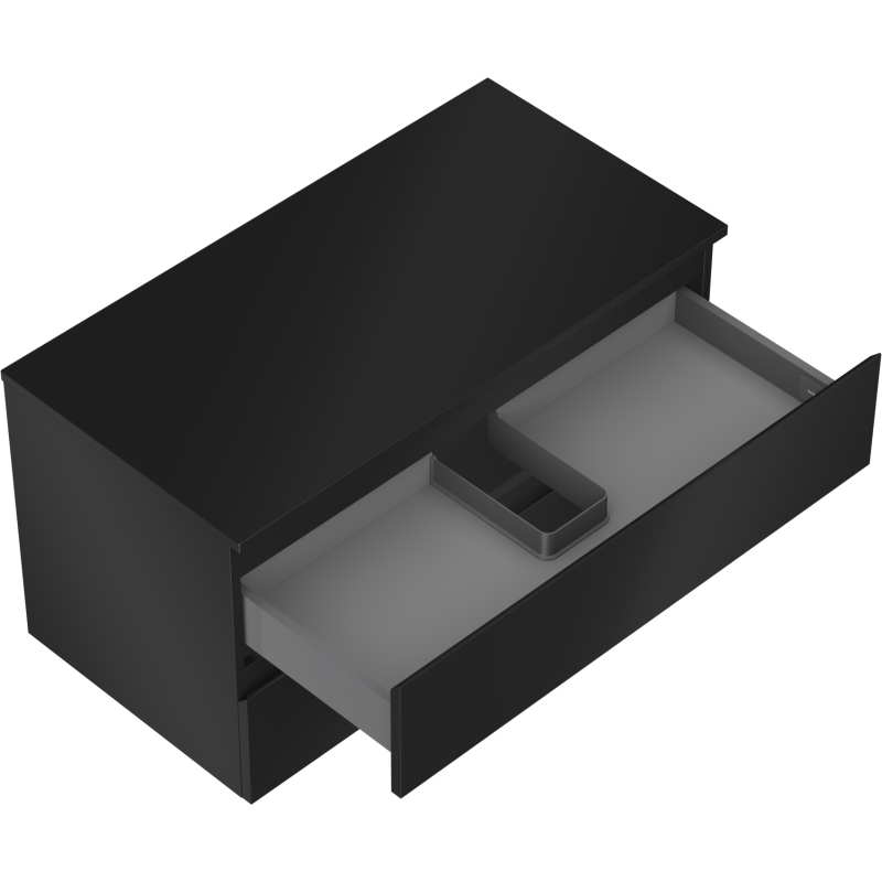 Mexen Orio dulap baie sub lavoar 90 cm cu blat, 2 sertare, negru mat - 91A10-09047-2-BFFC71