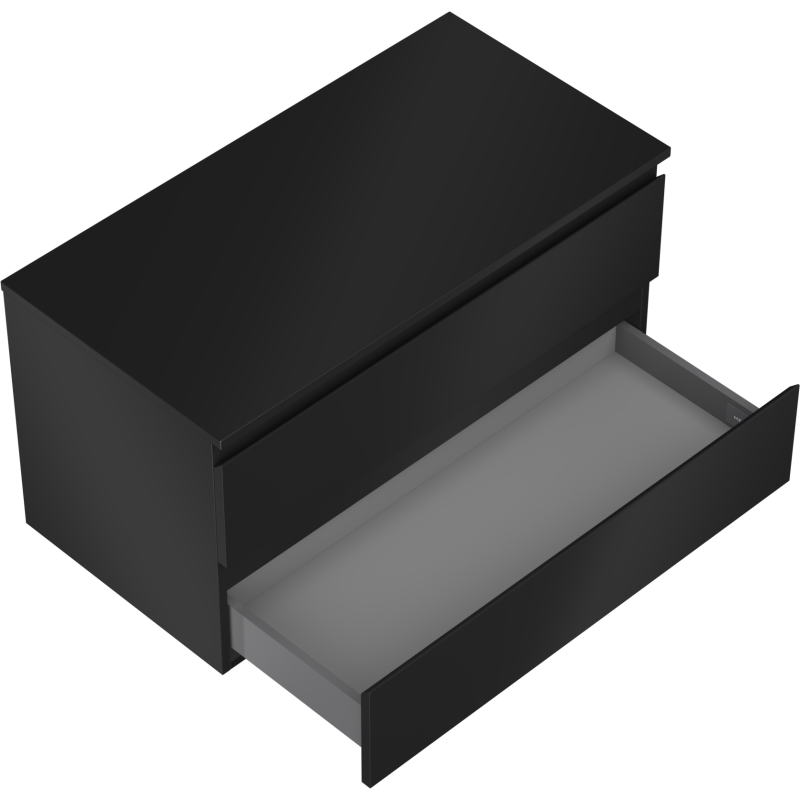 Mexen Orio dulap baie sub lavoar 90 cm cu blat, 2 sertare, negru mat - 91A10-09047-2-BFFC71