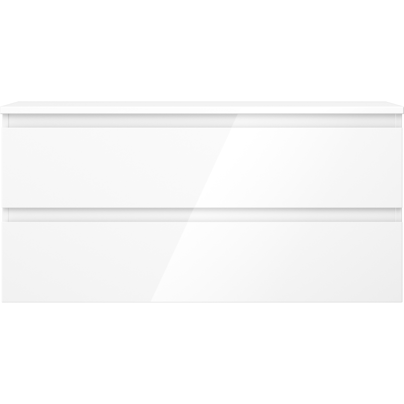 Mexen Orio dulap de baie sub lavoar 100 cm cu blat, 2 sertare, alb lucios - 91A10-10047-2-BFFC00