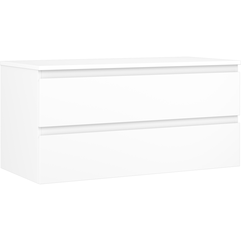 Mexen Orio dulap baie sub chiuvetă 100 cm cu blat, 2 sertare, alb mat - 91A10-10047-2-BFFC01