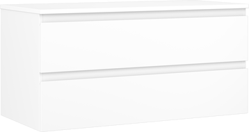 Mexen Orio dulap baie sub chiuvetă 100 cm cu blat, 2 sertare, alb mat - 91A10-10047-2-BFFC01