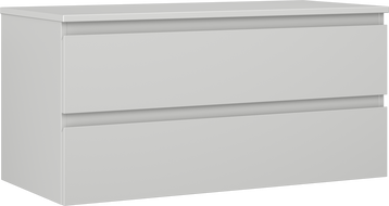 Mexen Orio dulap baie pentru lavoar 100 cm cu blat, 2 sertare, gri mat - 91A10-10047-2-BFFC62