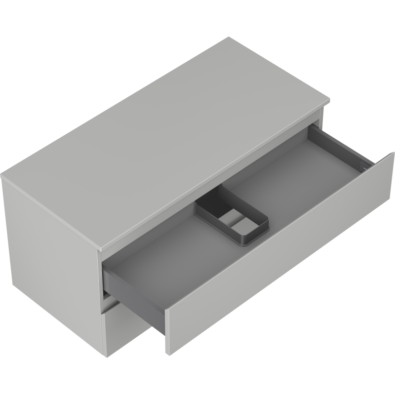Mexen Orio mosdószekrény 100 cm-es mosdó alatti szekrény, 2 fiókos, szürke matt - 91A10-10047-2-BFFC62