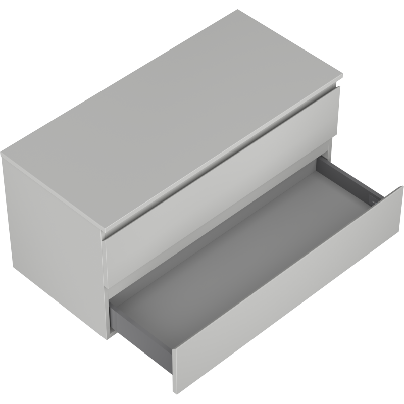 Mexen Orio dulap baie sub chiuvetă 100 cm cu blat, 2 sertare, gri mat - 91A10-10047-2-BFFC62