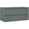 Mexen Orio dulap de baie sub chiuvetă 100 cm cu blat, 2 sertare, grafit mat - 91A10-10047-2-BFFC66