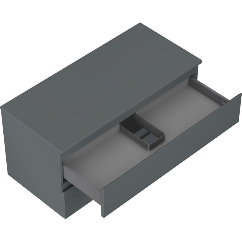 Mexen Orio dulap de baie sub chiuvetă 100 cm cu blat, 2 sertare, grafit mat - 91A10-10047-2-BFFC66