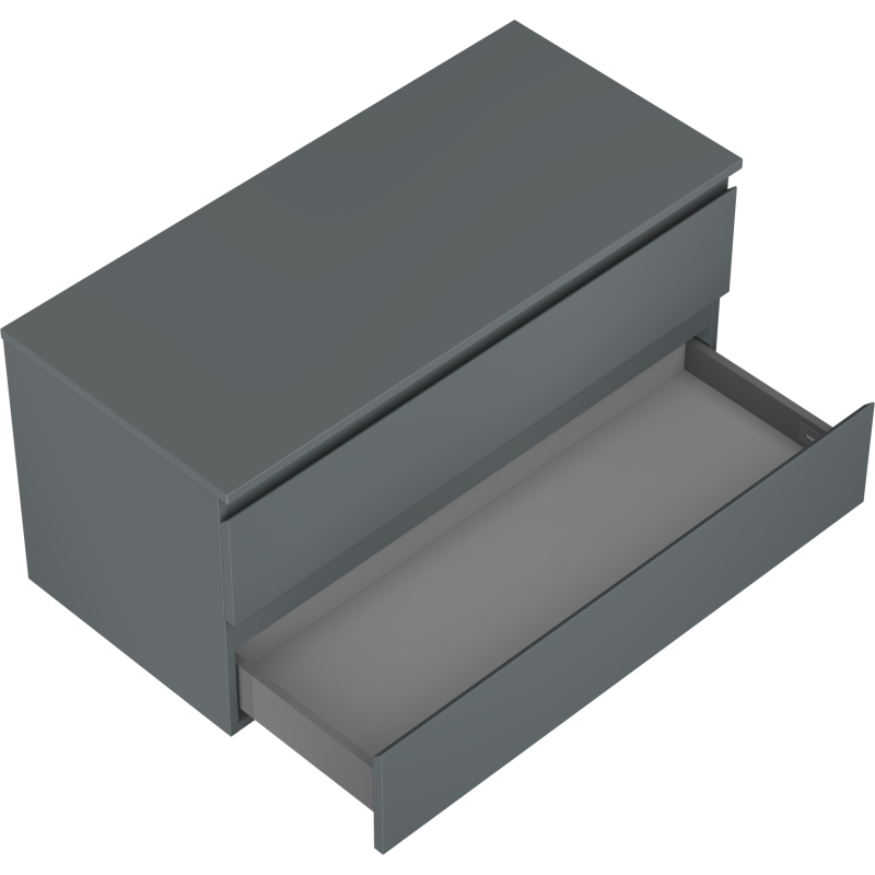 Mexen Orio dulap de baie sub chiuvetă 100 cm cu blat, 2 sertare, grafit mat - 91A10-10047-2-BFFC66