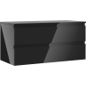 Mexen Orio dulap de baie sub chiuvetă 100 cm cu blat, 2 sertare, negru lucios - 91A10-10047-2-BFFC70